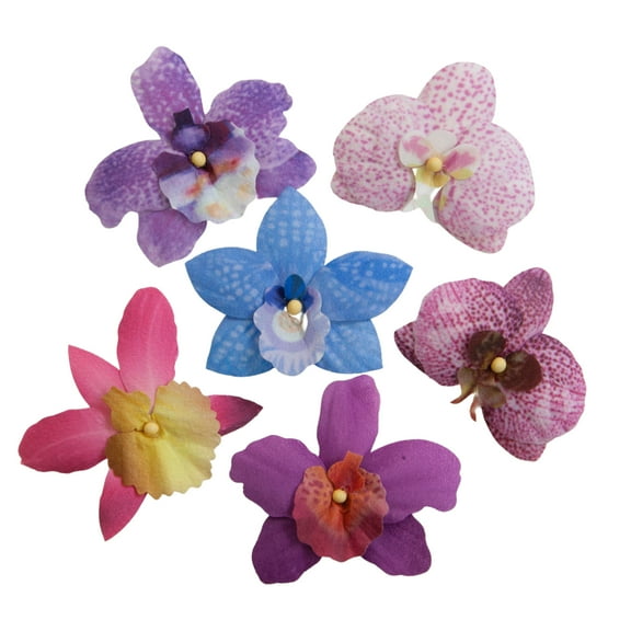 Recollections Fabric Orchid Embellishment Set, 12 Packs: 6 ct. (72 total)
