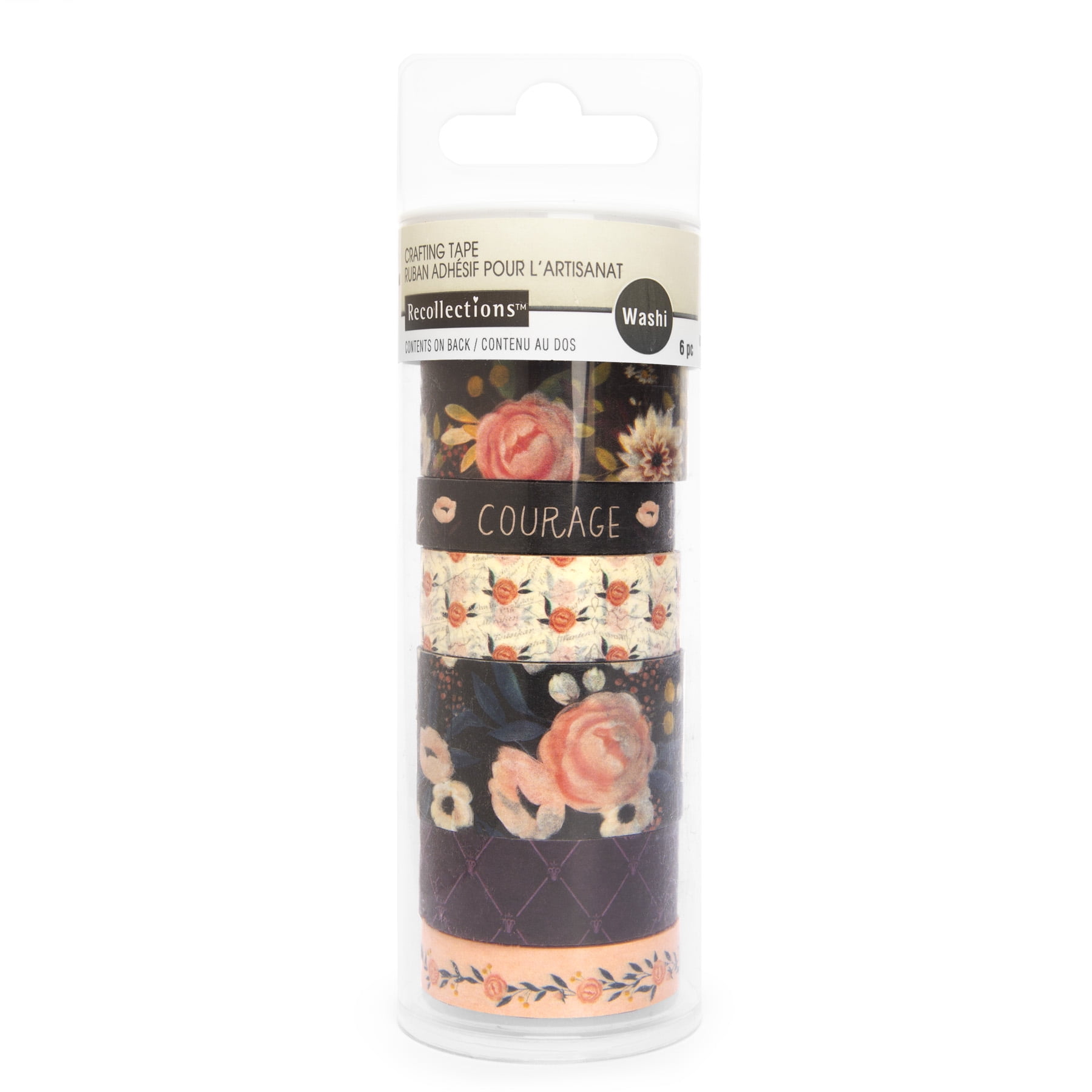 Recollections Fantasy Floral Crafting Washi Tape Set, 12 Packs: 6 ct. (72 total)