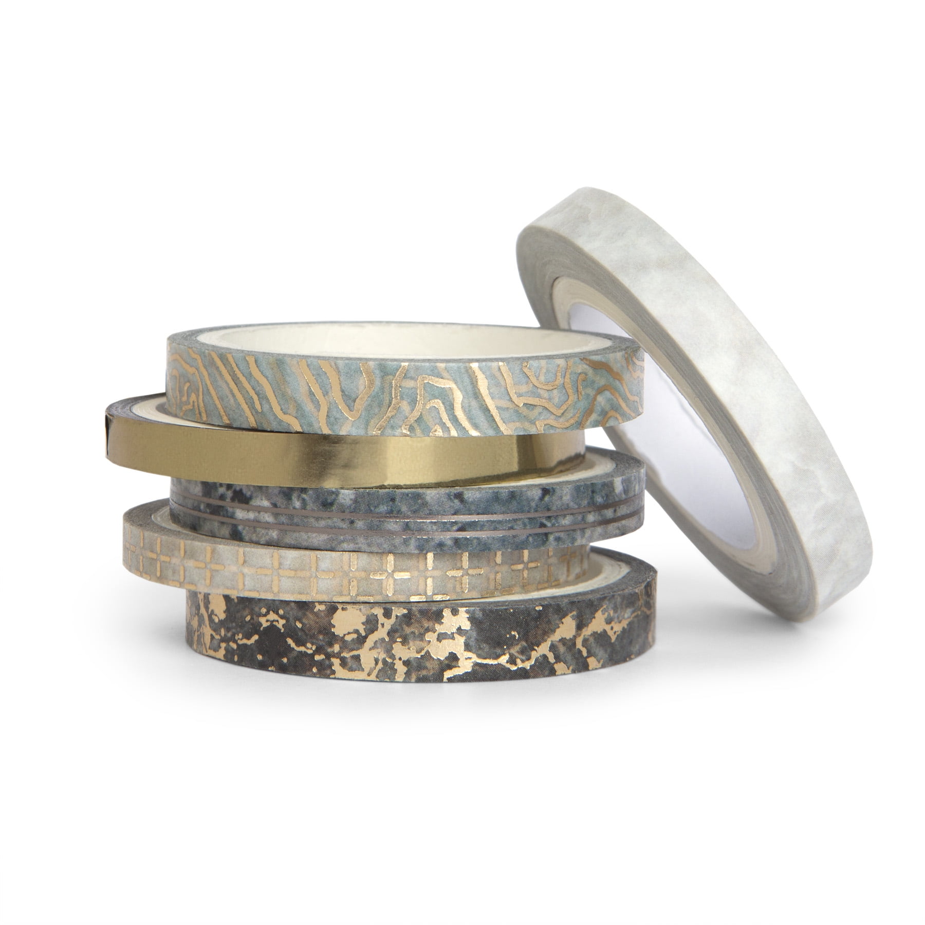 Recollections Gray Marble Crafting Washi Tapes, 12 Packs: 6 ct. (72 total)