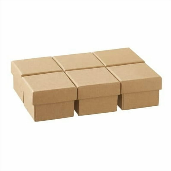 12 Packs: 6 ct. (72 total) Kraft Ring Boxes by Bead Landing