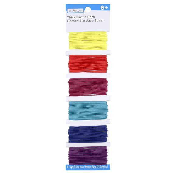 12 Packs: 6 ct. (72 total) Multicolor Elastic Cord Pack by Creatology