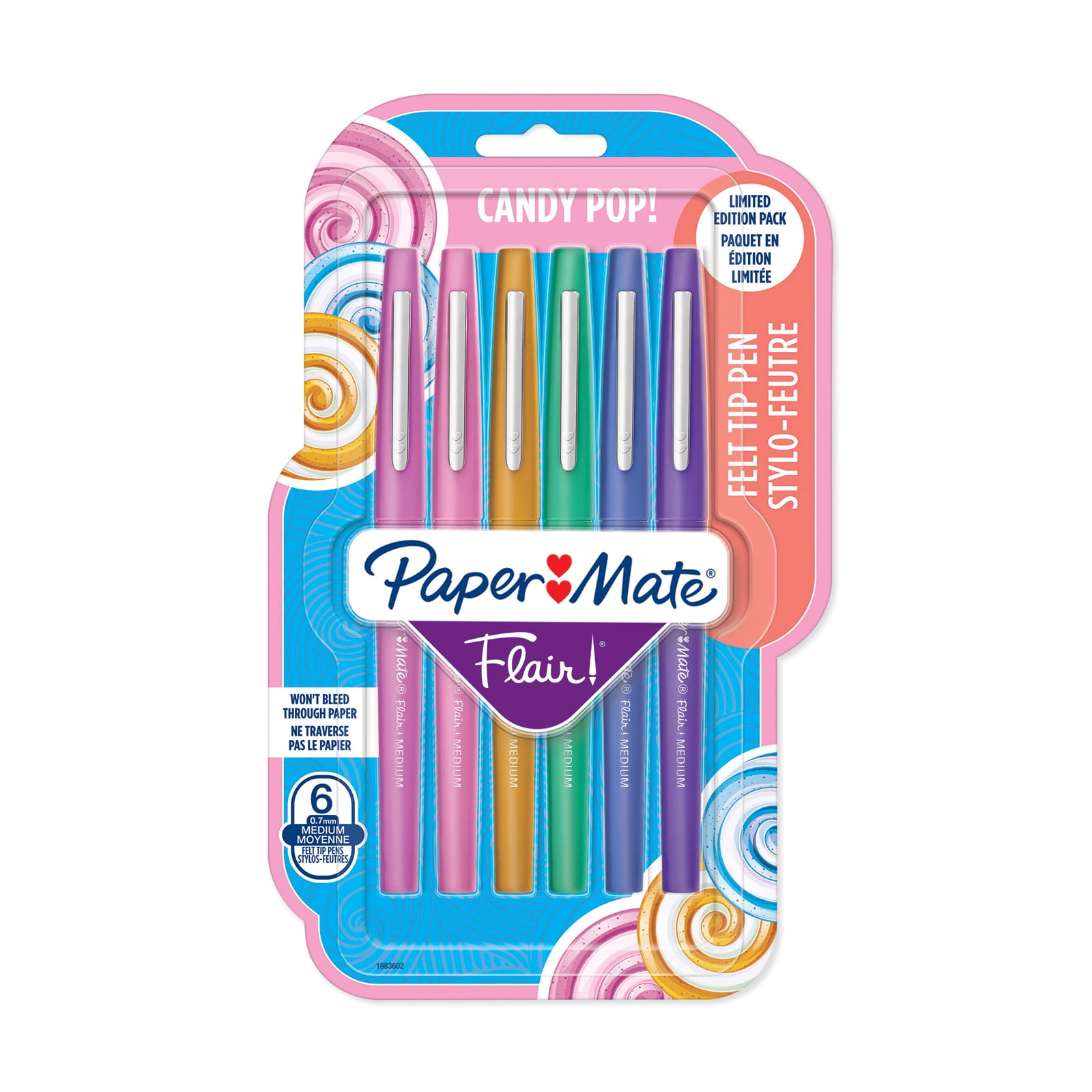 Paper Mate Flair Felt Tip Candy Pop Pen Set, 12 Packs: 6 ct. (72 total)