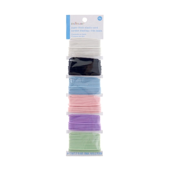 12 Packs: 6 ct. (72 total) Pastel Elastic Cords by Creatology