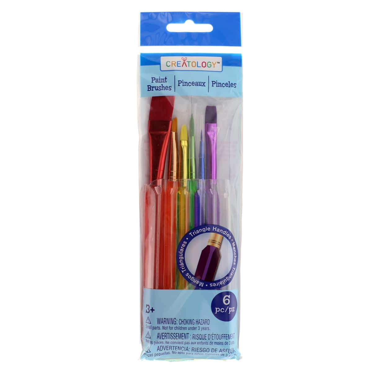 12 Packs 6 ct. (72 total) Triangle Paint Brushes by Creatology