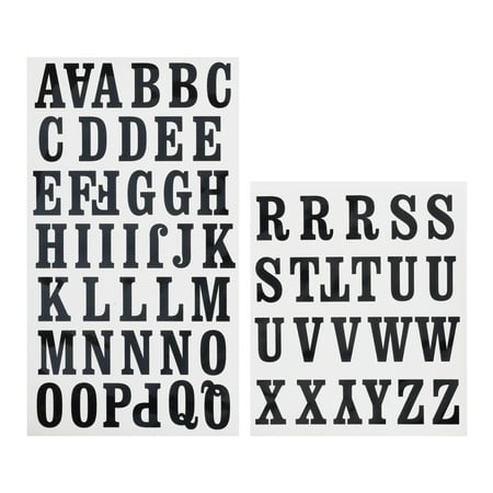 12 Packs: 62 ct. (744 total) Iron-On Black San Serif Alphabet by Make Market
