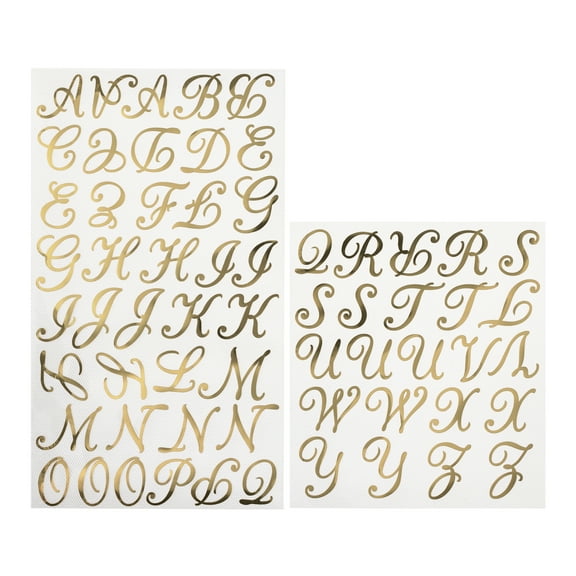 12 Packs: 62 ct. (744 total) Iron-On Gold Foil Letters by Make Market
