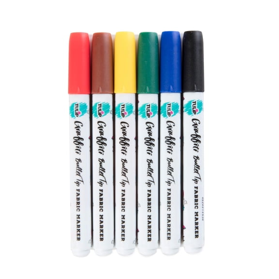 Tulip Graffiti Fabric Paint Markers, Rainbow , 12 Packs: 6ct. (72 total)