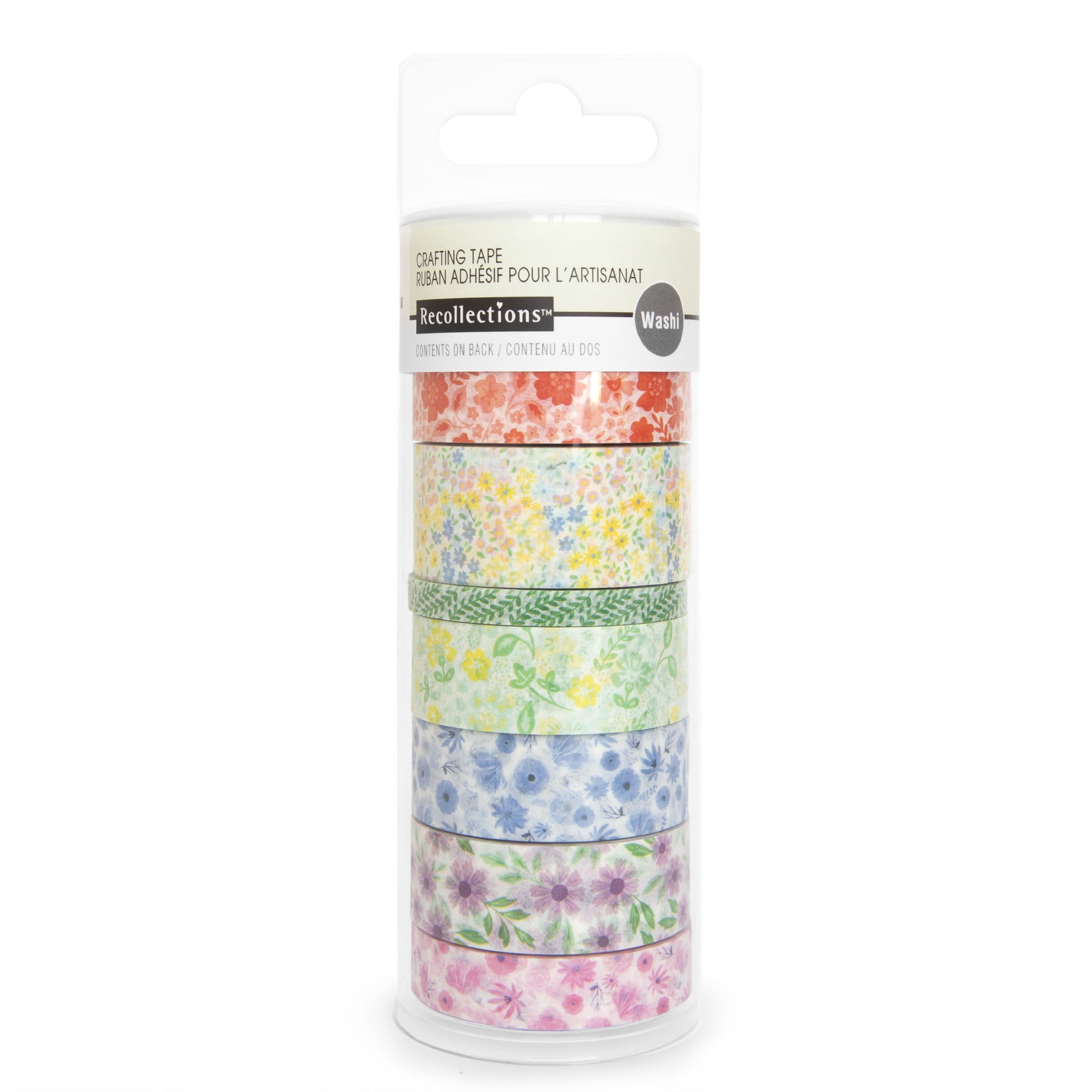 Recollections Petite Floral Crafting Washi Tape Set, 12 Packs: 7 ct. (84 total)