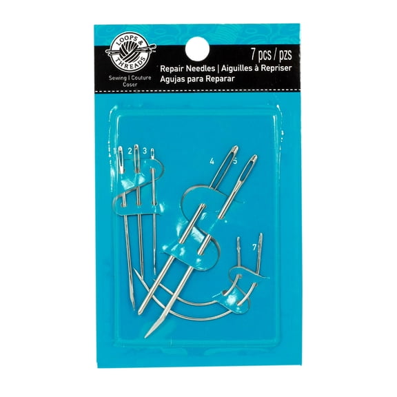 Loops & Threads Repair Needles, 12 Packs: 7 ct. (84 total)
