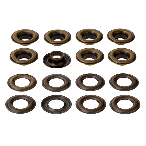 12 Packs: 8 ct. (96 total) 3/8" Antique Brass Eyelets by Loops & Threads