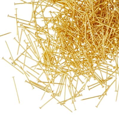 Loops & Threads 1/2" Brass Applique/Sequin Pins, 12 Packs: 800 ct. (9,600 total)
