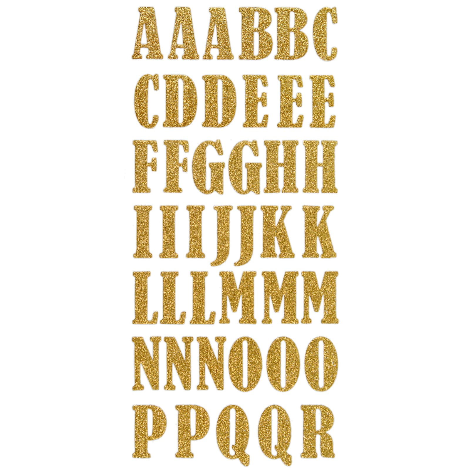 Recollections Bernhard Gold Glitter Alphabet Foam Stickers, 12 Packs: 85 ct. (1,020 total)