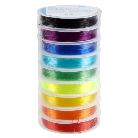 12 Packs: 9 ct. (108 total) Rainbow Stretch Cording by Creatology