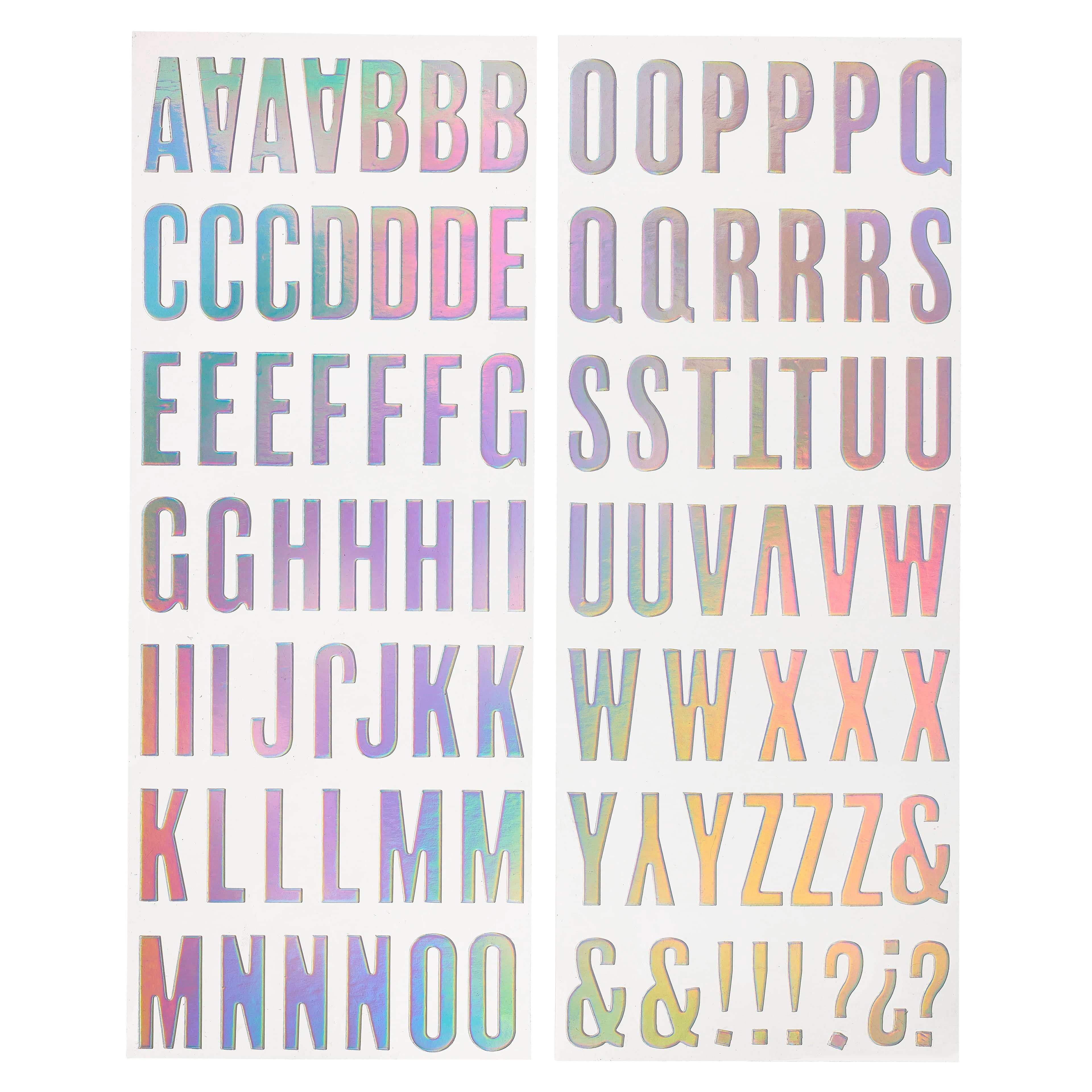 Recollections Iridescent Foil Alphabet Stickers, 12 Packs: 99 ct. (1,188 total)