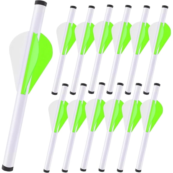 12 Packs Arrow Fletching with 2 Inch Arrow Vanes, Shrink Fletch Stretch Arrow Wraps Universal Fit for Arrows and Bolts, DIY Archery Fletching Tool