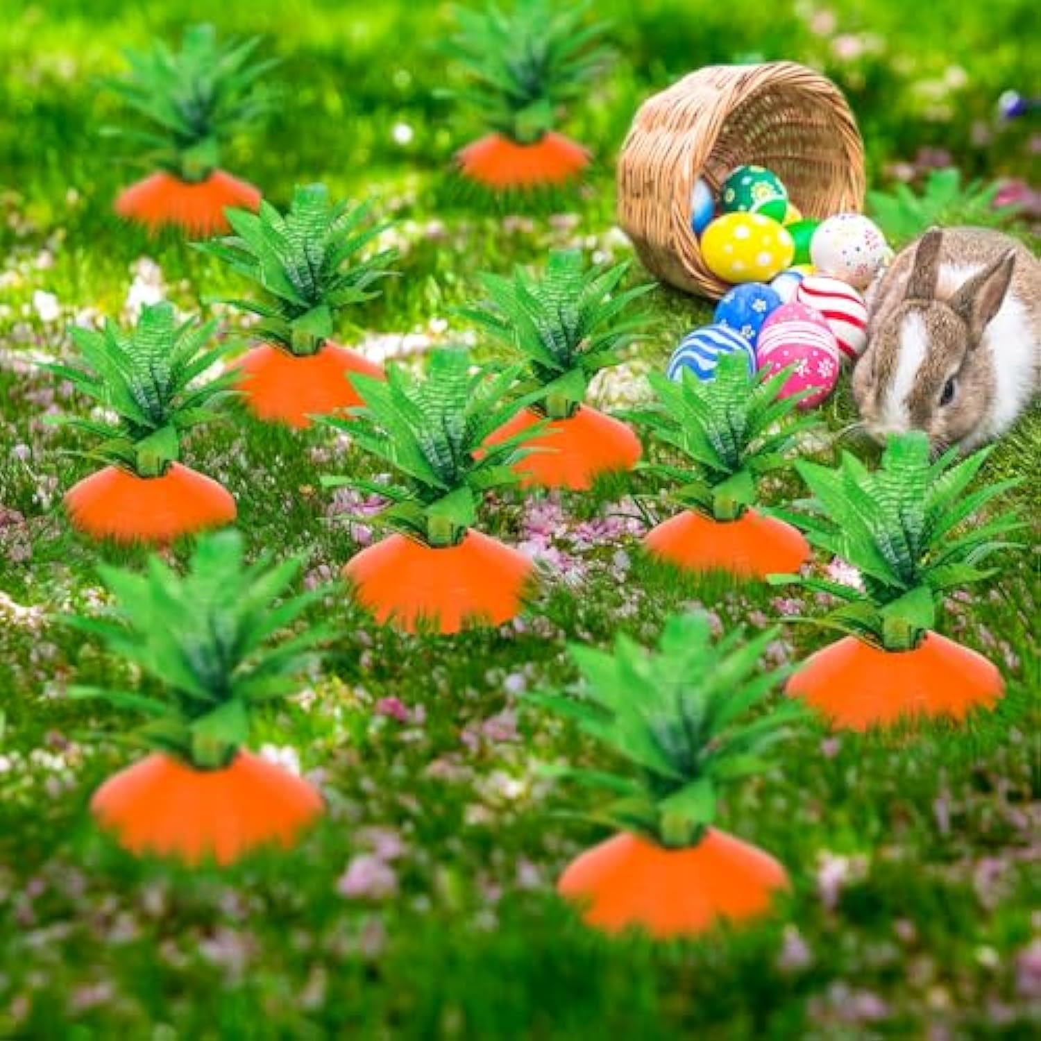 12 Packs Of Carrot Stakes, Easter Carrot Garden Stakes, Carrot Yard ...