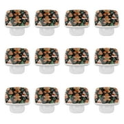 12 Packs Christmas Gingerbread Man Cabinet Knobs- Pull Hardware Handle, Square Drawer knobs for Kitchen Cupboard Door, Bedroom Dresser Drawer, Bathroom Wardrobe Hardware