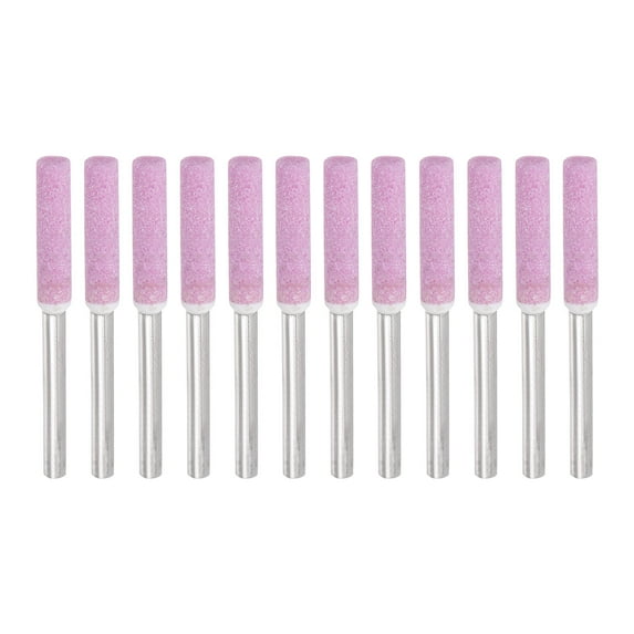 (12 Packs) Diamond Chainsaw Sharpener Bits 5/32" Cylinder Head Electric Chain Saw Grinder, Ceramics