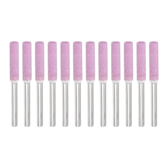 (12 Packs) Diamond Chainsaw Sharpener Bits 5/32" Cylinder Head Electric Chain Saw Grinder, Ceramics