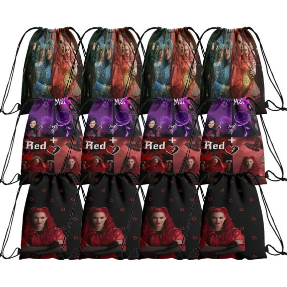 12 Packs Drawstring Bag, Reusable Non-Woven Gift Backpacks Goodie Favor Bags for TV show fans Birthday Party Decorations