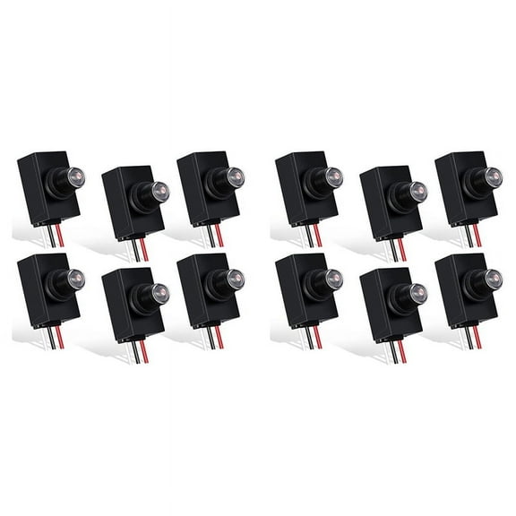 12 Packs Dusk to Dawn Sensor for Outdoor Lighting 120-277V Photoelectric Switch Photocell Light Sensor