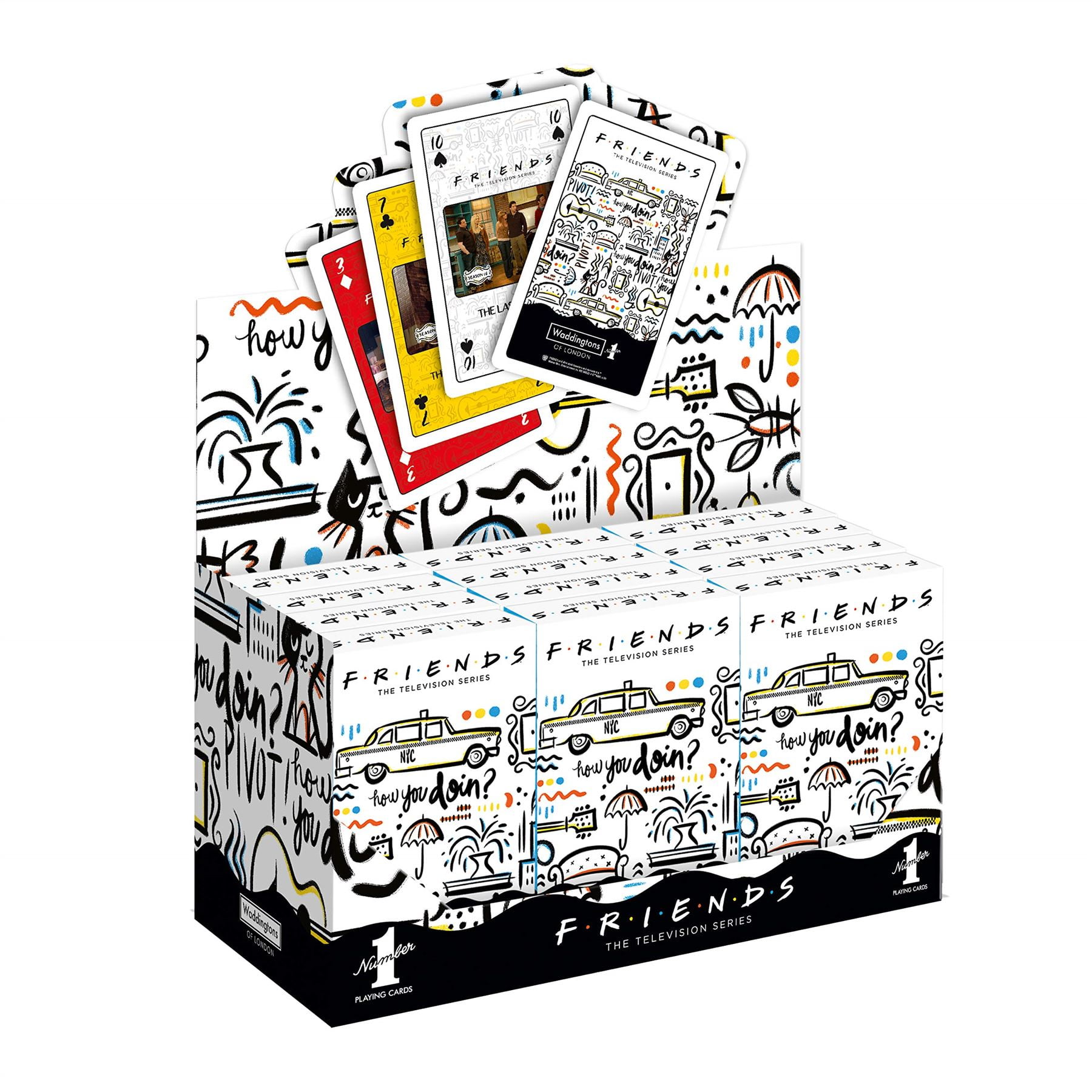 12 Packs [FULL BOX] Friends Waddingtons Number 1 Playing Cards