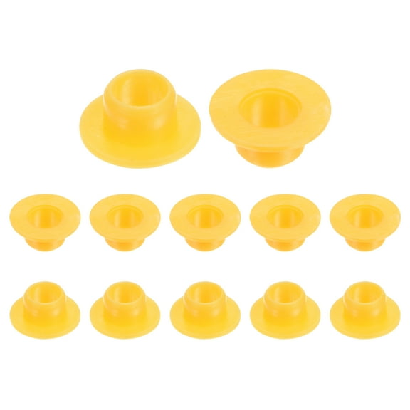 12 Packs Flanged Sleeve Bearings Plastic Bushings 4.2mm Bore x 5.5mm OD x 4mm Length Nylon Bushings, Yellow