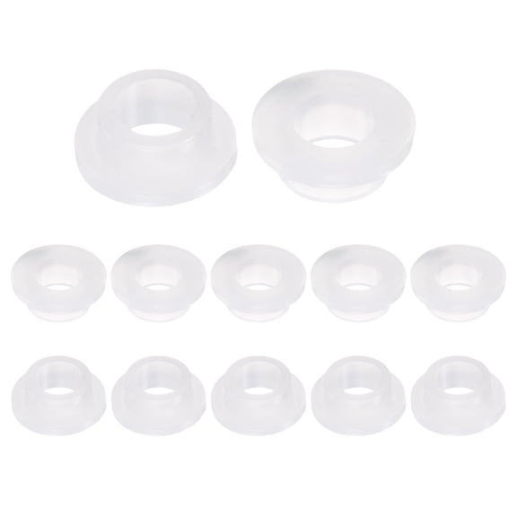 Uxcell 12 pack Flanged Sleeve Bearings Plastic Bushings 6.2mm Bore x 8.4mm OD x 4.5mm Length Nylon Bushings, White