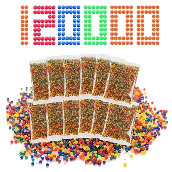 Gel Balls Blaster Ammo7-8 mm Ball Refill (12 Packs Multicolor,120,000 Pieces)For Gel Splatter Blaster Outdoor Shooting Game, For Ages 14+