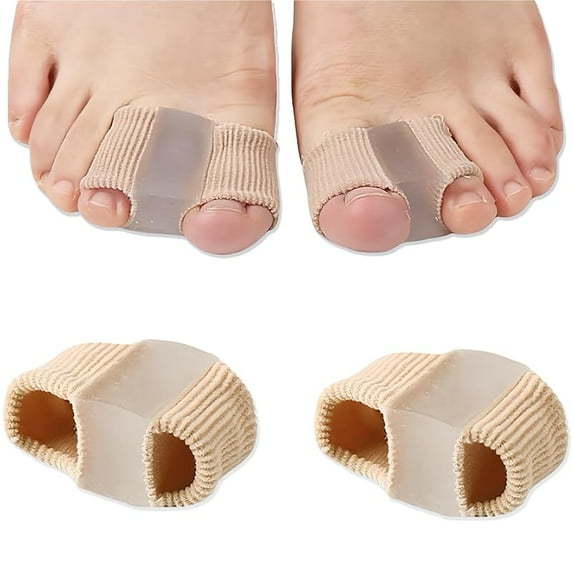 12 Packs Gel Toe Separators for Overlapping Toes, Toe Spacers for Bunions Bunion Corrector for Women and Men, 2 Loops Bunion Corrector for First Two Toes