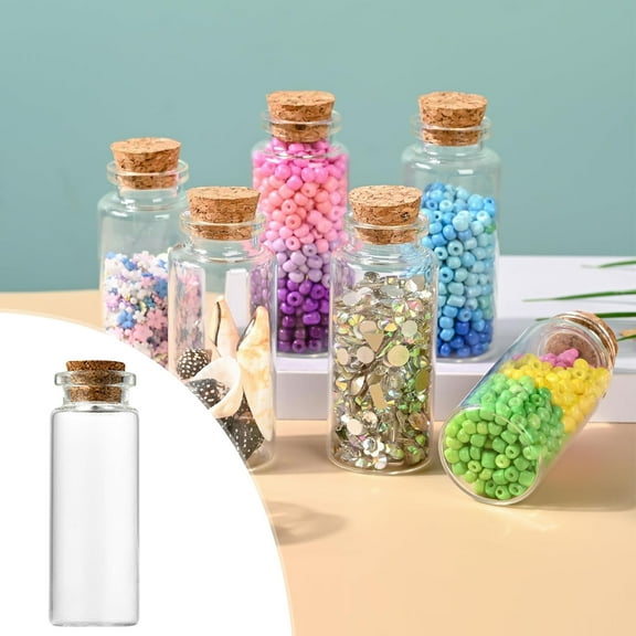 12 Packs Glass Vials with Corks, Small Bottles with Cork 25 ml, Suitable for Spell Jars, Glass Sand Bottles, Mini Potion Bottles, Small Glass Bottles for Crafts, Decoration, Party Favors