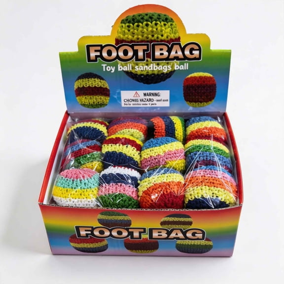 12 Packs Hand-Made Knitted Footbag Sacs, 2026 Upgraded Assorted Crochet Hack Foot Bag Sacks, Sand-Filled Colorful Geometric Kick Ball Bags, Soft Hack Footbag Sac Training Juggling Balls for Adults