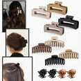 thumbnail image 1 of 12 Packs Large Hair Claw Clips for women, 4.3 Inch Large Hair Claw Clips Set, Frosted Hair Clips, Flower Hair Clips French Design Hair Styling for Women Girls, 1 of 7