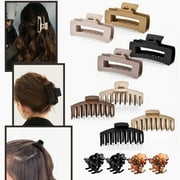 SZELAM 12 Packs Large Hair Claw Clips for women, 4.3 Inch Large Hair Claw Clips Set, Frosted Hair Clips, Flower Hair Clips French Design Hair Styling for Women Girls