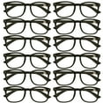 thumbnail image 1 of 12 Packs Mens Womens Oval Round Frame Reading Glasses Blue Light Blocking Readers +2.50, 1 of 5