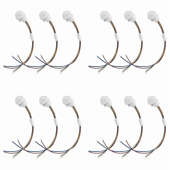 12 Packs Motion Sensor Light Switch, PIR Sensor Smart Detection Switch,Ceiling or Wall Mount Smart Light Switch