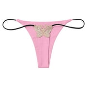 12 Packs Panties for Women Low Waist Double Layer Butterfly Embroidery Strap Comfortable and Breathable Girls Underwear