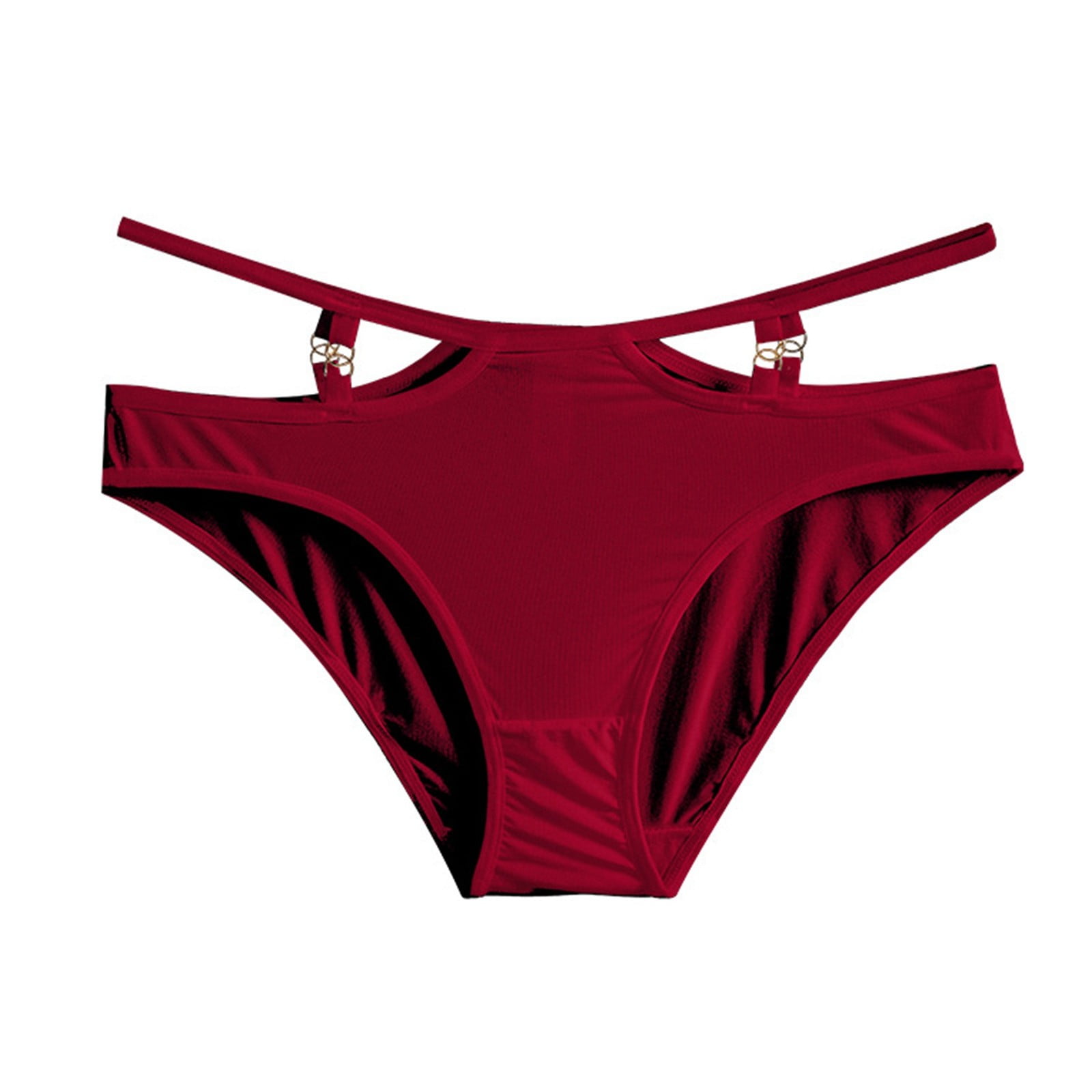 12 Packs Panties for Women Pure Color Thin Strap Triangle with Hollow