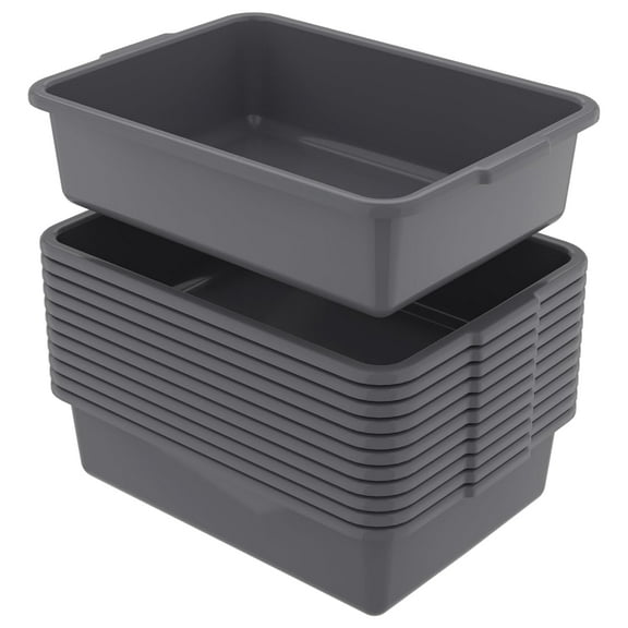 12 Packs Plastic Bus Tubs, 15 L Restaurant  Bus Box
