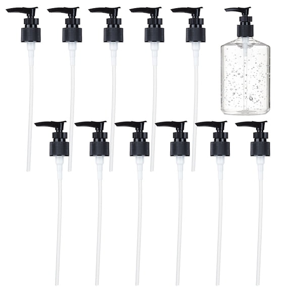 12 Packs Plastic Replacement Pumps 24-410 Thread/Neck Locking Black Dispenser Replacement Pump Lotion Pumps for Soap Lotion Shampoo