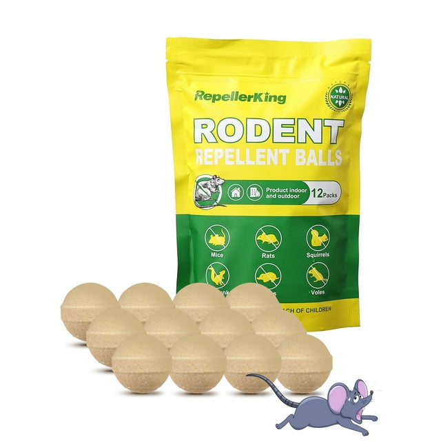 12 Packs Rodent Repellent Balls Peppermint Oil to Repel Mice and Rats