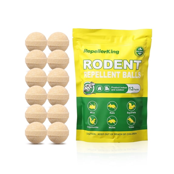 12 Packs Rodent Repellent Balls Peppermint Oil to Repel Mice and Rats, Mice Repellent for House Squirrel Repellent for Attic Garage RV