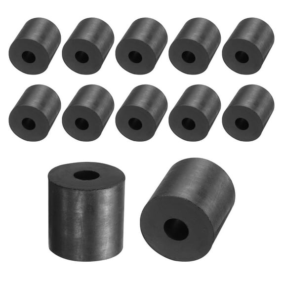 12 Packs Rubber Spacers 30mm OD, 10mm ID, 30mm Height Round Anti Vibration Spacer Thick Rubber Washers
