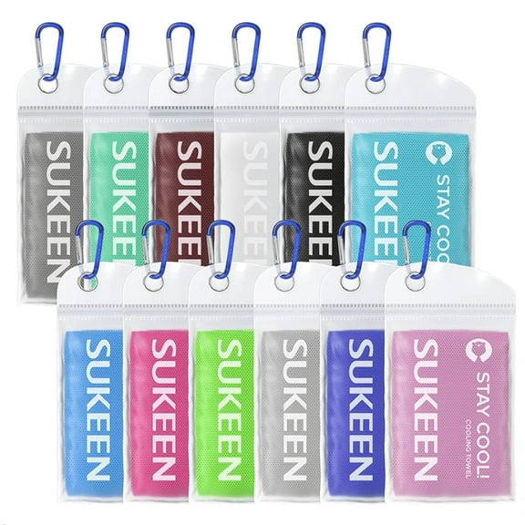 12 Pack Cooling Towels for Neck and Face Super Absorbent Ice Towel Quick Dry Breathable Chilly Towel for Hot Weather Sportrs, 40"x 12"