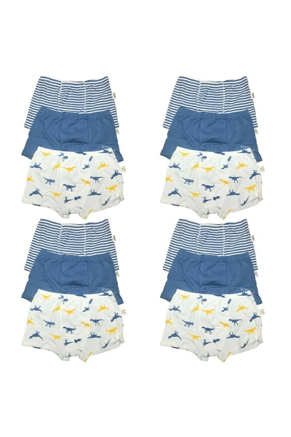 12 Packs Toddler Little Boys Kids Underwear Athletic Breathable Cotton Boxer Briefs Size 4T 5T 6T 7T 8T