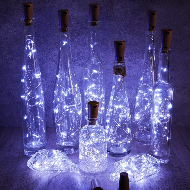 12 Packs Wine Bottle String Light With Switch 6.6Ft 20 LED Bottle Light Universal Size Wine Bottle Cork Light Wine Bottle Christmas Light Indoor And Outdoor Lights Walmart