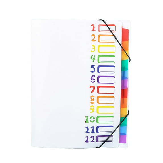 12 Page Rainbows Classification Organ Pack Office Data Storage Folder