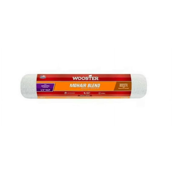12" Paint Roller Cover, 1/4" Nap, Mohair/Polyester