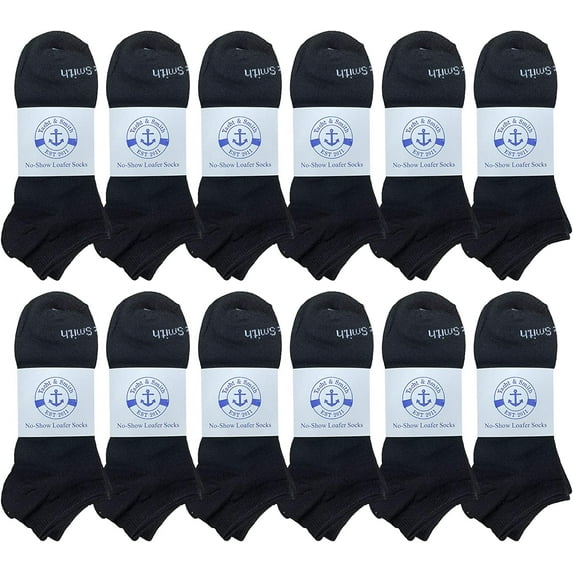 SOCKS'NBULK 12 Pair Women's Low Cut Ankle Socks, Thin Lightweight Breathable Wholesale Sport Bulk Socks, Size, 9-11 (12 PACK BLACK)