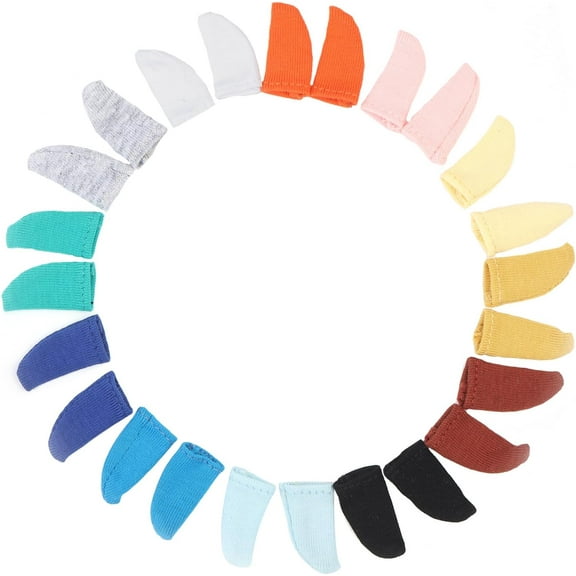 12 Pair Doll Socks 12 Color Cloth Doll Socks 2.5x1.3cm/0.98x0.51inch Doll Clothes Accessories for Mini Doll